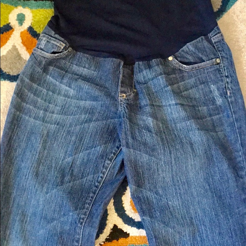 LIZ LANGE Maternity Stretch DENIM MOMMA JEANS sz 6